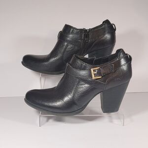 b.o.c. By Born Womens Size 9M We Moore Booties Black Leather Zip Buckle Y2K Boot